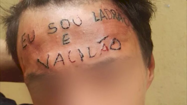 Jovem que teve testa tatuada e foi preso por tentativa de furto diz morar na rua; vítimas relatam que ele estava com fome