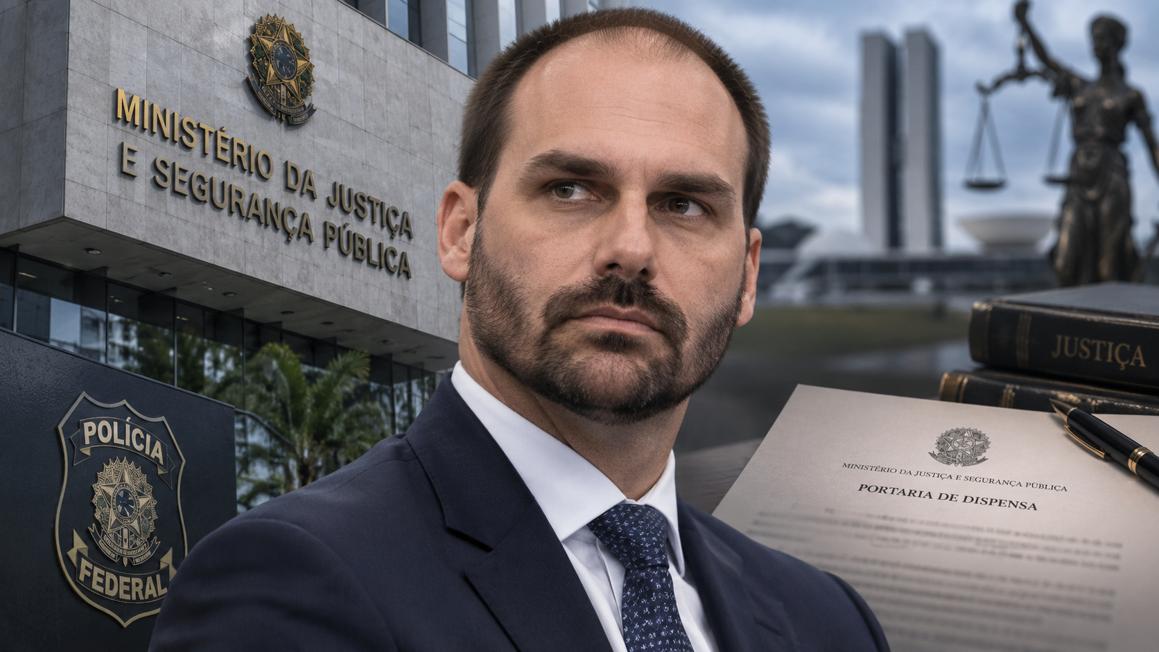 Ministério da Justiça demite Eduardo Bolsonaro da Polícia Federal por abandono de cargo