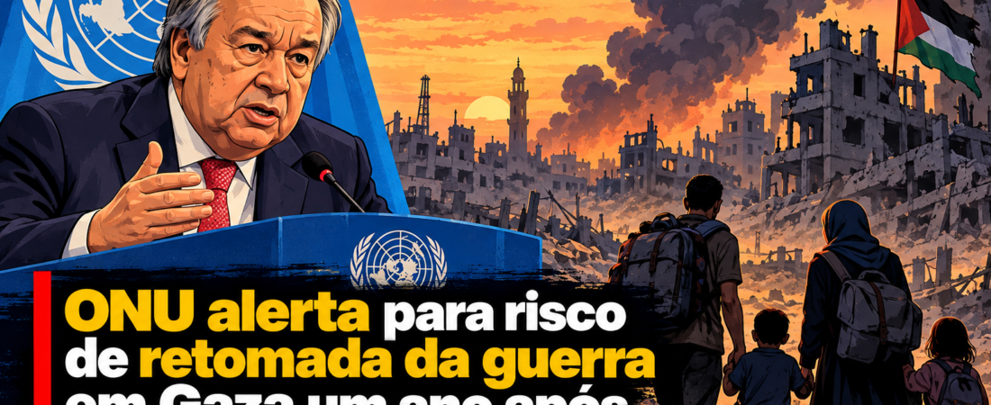 ONU alerta para risco de retomada da guerra em Gaza um ano após cessar-fogo