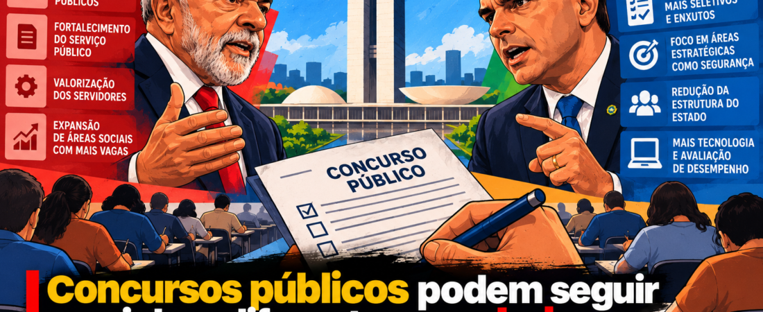 Concursos públicos podem seguir caminhos diferentes com Lula ou Flávio Bolsonaro; veja as propostas